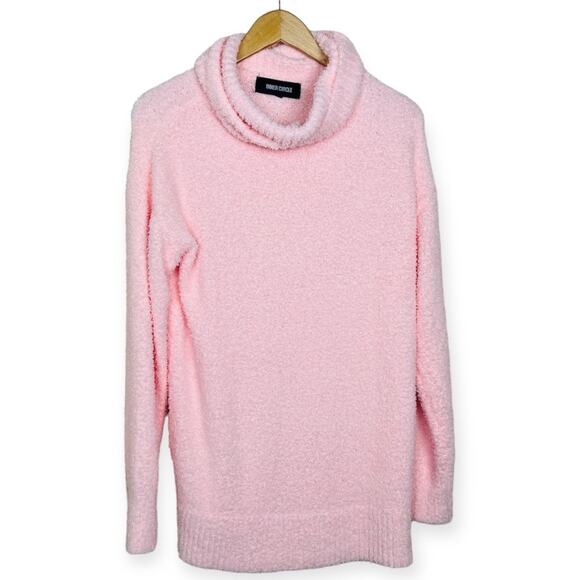 INNER CIRCLE Pink Turtleneck Long Sleeve Super Soft Knit Sweater SMALL NWT Plush - Picture 1 of 4